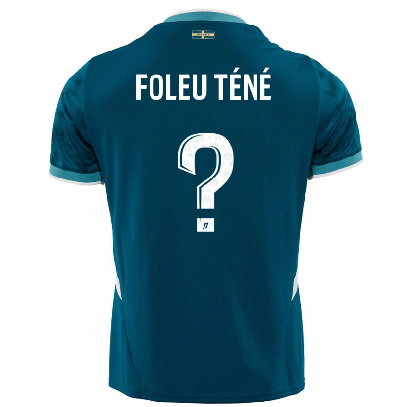 Danxen Børn Krys Foleu Téné #0 Turkis Blå Udebane Spillertrøjer 2024/25 Trøje T-Shirt
