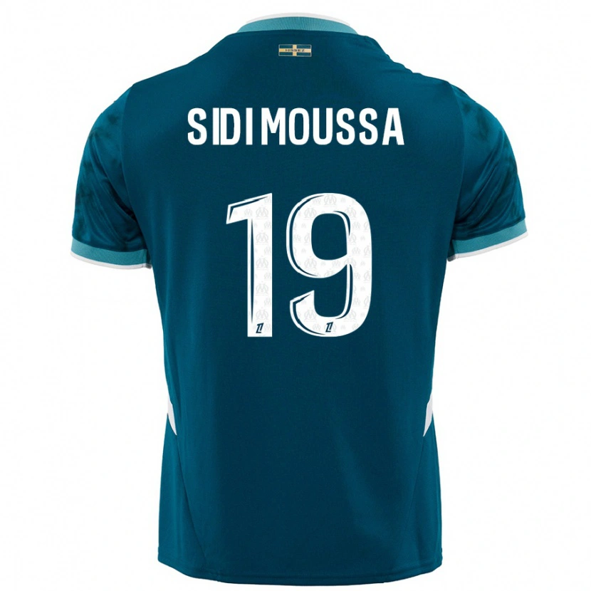 Danxen Børn Salima Sidi Moussa #19 Turkis Blå Udebane Spillertrøjer 2024/25 Trøje T-Shirt