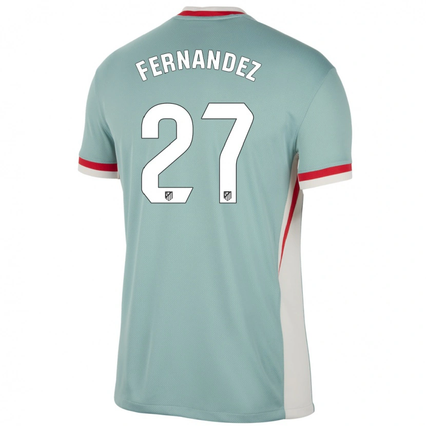 Danxen Børn Alexia Fernández #27 Lys Beige Blå Udebane Spillertrøjer 2024/25 Trøje T-Shirt
