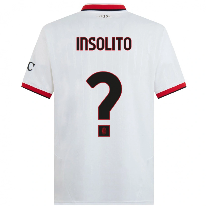 Danxen Børn Lorenzo Insolito #0 Hvid Sort Rød Udebane Spillertrøjer 2024/25 Trøje T-Shirt