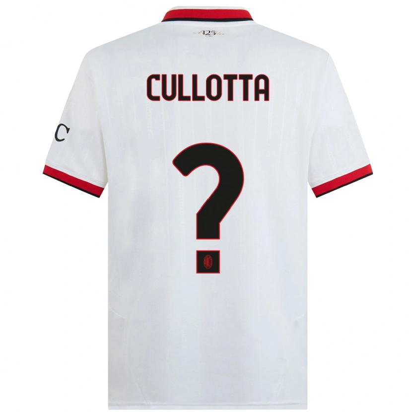Danxen Børn Andrea Cullotta #0 Hvid Sort Rød Udebane Spillertrøjer 2024/25 Trøje T-Shirt