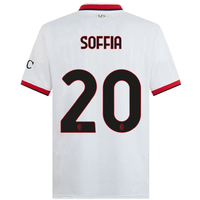 Danxen Børn Angelica Soffia #20 Hvid Sort Rød Udebane Spillertrøjer 2024/25 Trøje T-Shirt