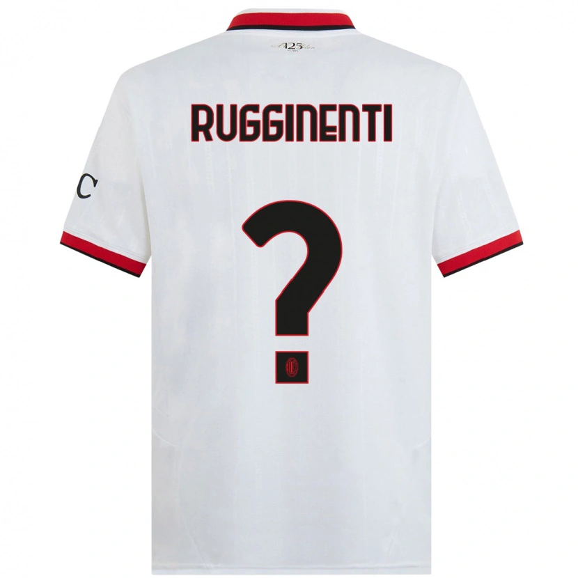Danxen Børn Omar Rugginenti #0 Hvid Sort Rød Udebane Spillertrøjer 2024/25 Trøje T-Shirt