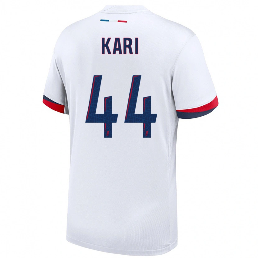 Danxen Børn Ayman Kari #44 Hvid Blå Rød Udebane Spillertrøjer 2024/25 Trøje T-Shirt