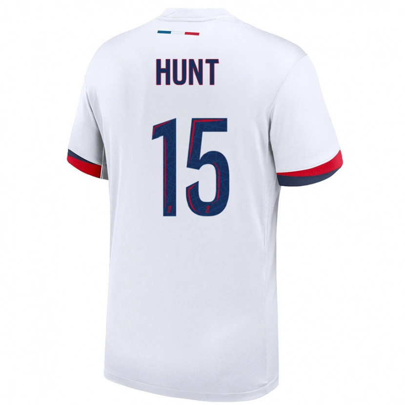 Danxen Børn Clare Hunt #15 Hvid Blå Rød Udebane Spillertrøjer 2024/25 Trøje T-Shirt