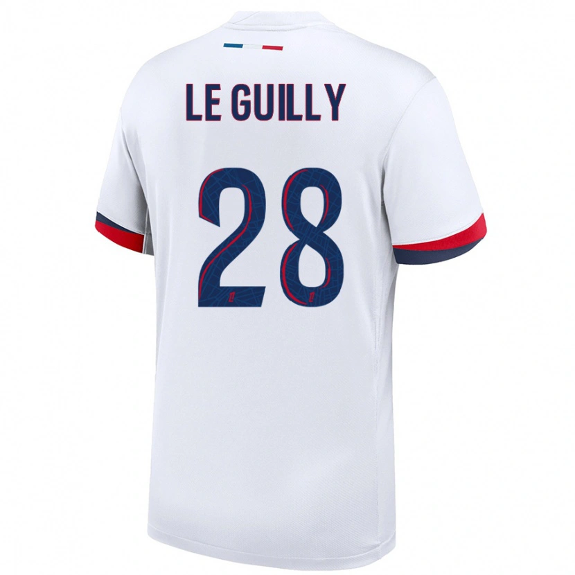 Danxen Børn Jade Le Guilly #28 Hvid Blå Rød Udebane Spillertrøjer 2024/25 Trøje T-Shirt