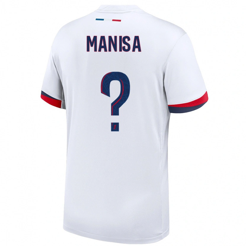 Danxen Børn Lenny Manisa #0 Hvid Blå Rød Udebane Spillertrøjer 2024/25 Trøje T-Shirt
