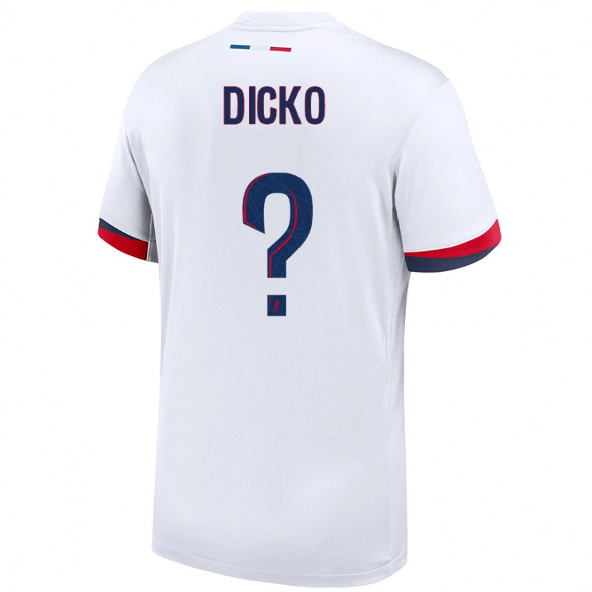 Danxen Børn Aminata Dicko #0 Hvid Blå Rød Udebane Spillertrøjer 2024/25 Trøje T-Shirt