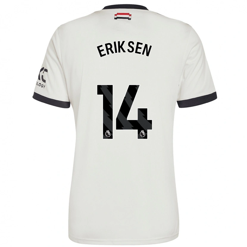Danxen Børn Christian Eriksen #14 Råhvid Tredje Sæt Spillertrøjer 2024/25 Trøje T-Shirt
