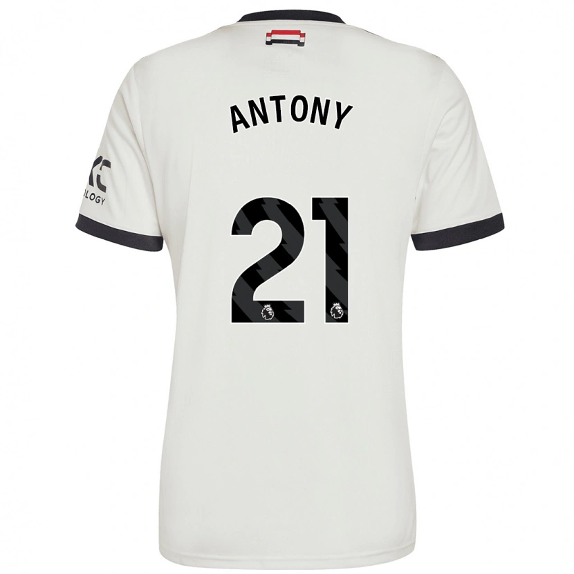 Danxen Børn Antony #21 Råhvid Tredje Sæt Spillertrøjer 2024/25 Trøje T-Shirt