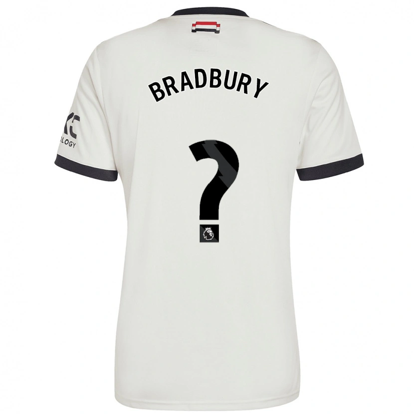 Danxen Børn Louie Bradbury #0 Råhvid Tredje Sæt Spillertrøjer 2024/25 Trøje T-Shirt