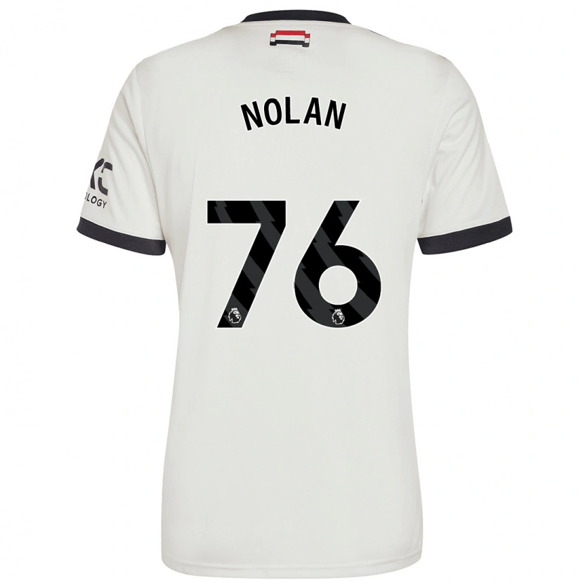 Danxen Børn James Nolan #76 Råhvid Tredje Sæt Spillertrøjer 2024/25 Trøje T-Shirt