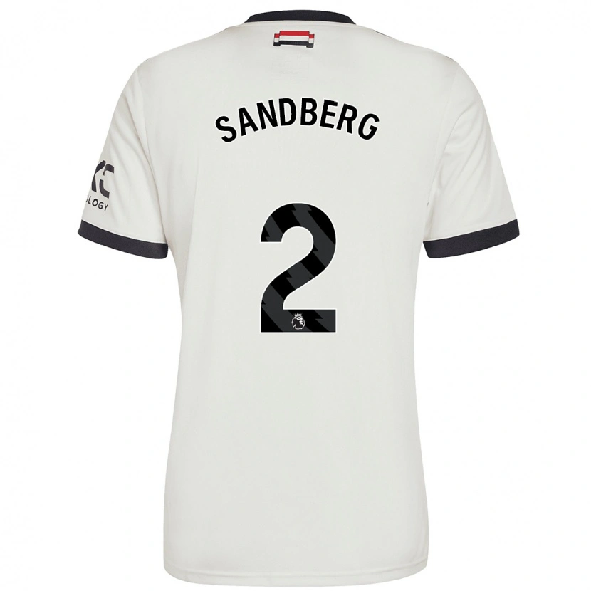 Danxen Børn Anna Sandberg #2 Råhvid Tredje Sæt Spillertrøjer 2024/25 Trøje T-Shirt