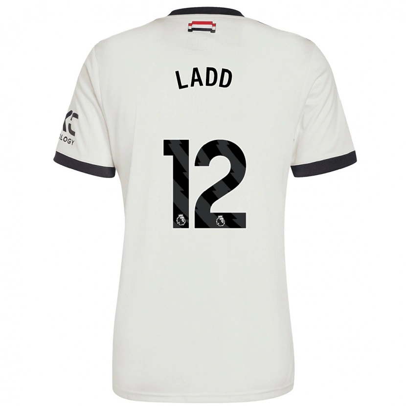 Danxen Børn Hayley Ladd #12 Råhvid Tredje Sæt Spillertrøjer 2024/25 Trøje T-Shirt