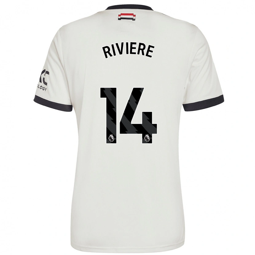 Danxen Børn Jayde Riviere #14 Råhvid Tredje Sæt Spillertrøjer 2024/25 Trøje T-Shirt