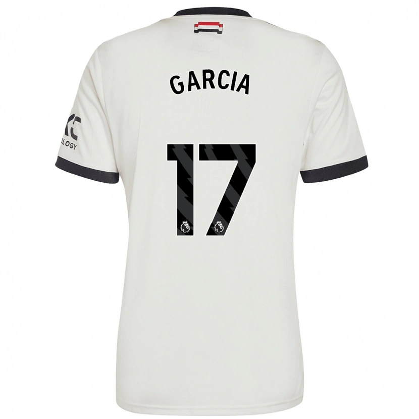 Danxen Børn Lucia Garcia #17 Råhvid Tredje Sæt Spillertrøjer 2024/25 Trøje T-Shirt