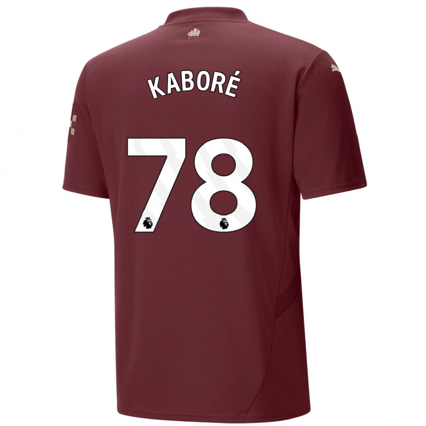 Danxen Børn Issa Kaboré #78 Rødbrun Tredje Sæt Spillertrøjer 2024/25 Trøje T-Shirt