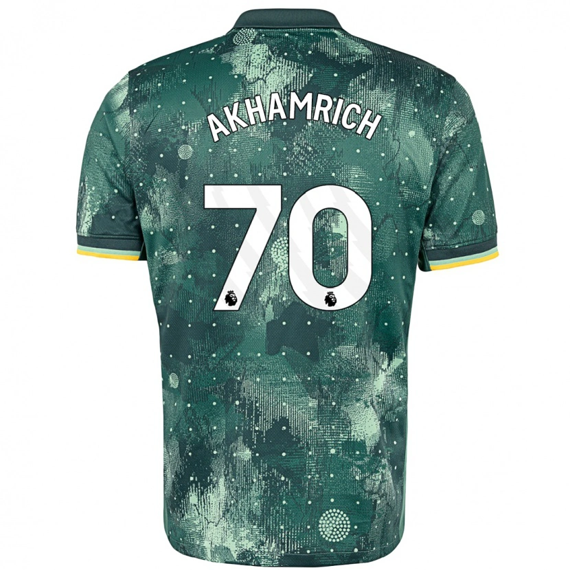 Danxen Børn Yusuf Akhamrich #70 Mintgrøn Tredje Sæt Spillertrøjer 2024/25 Trøje T-Shirt