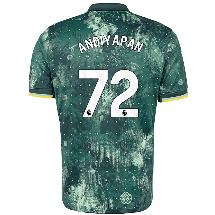 Danxen Børn William Andiyapan #72 Mintgrøn Tredje Sæt Spillertrøjer 2024/25 Trøje T-Shirt