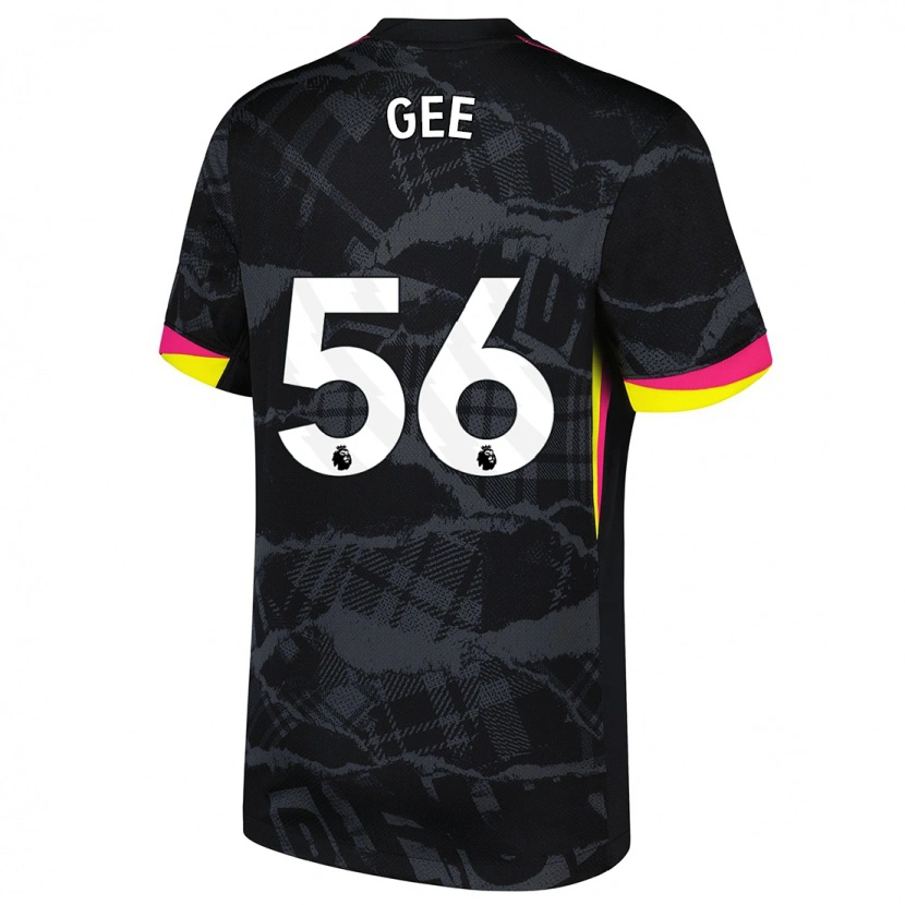 Danxen Børn Billy Gee #56 Sort Pink Tredje Sæt Spillertrøjer 2024/25 Trøje T-Shirt