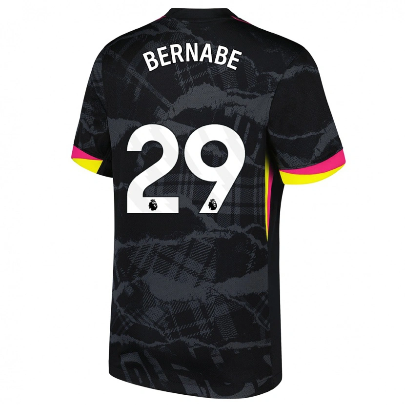 Danxen Børn Alejandra Bernabé #29 Sort Pink Tredje Sæt Spillertrøjer 2024/25 Trøje T-Shirt