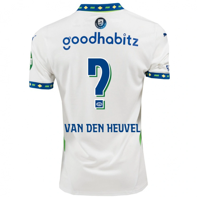 Danxen Børn Tim Van Den Heuvel #0 Hvid Mørkeblå Tredje Sæt Spillertrøjer 2024/25 Trøje T-Shirt
