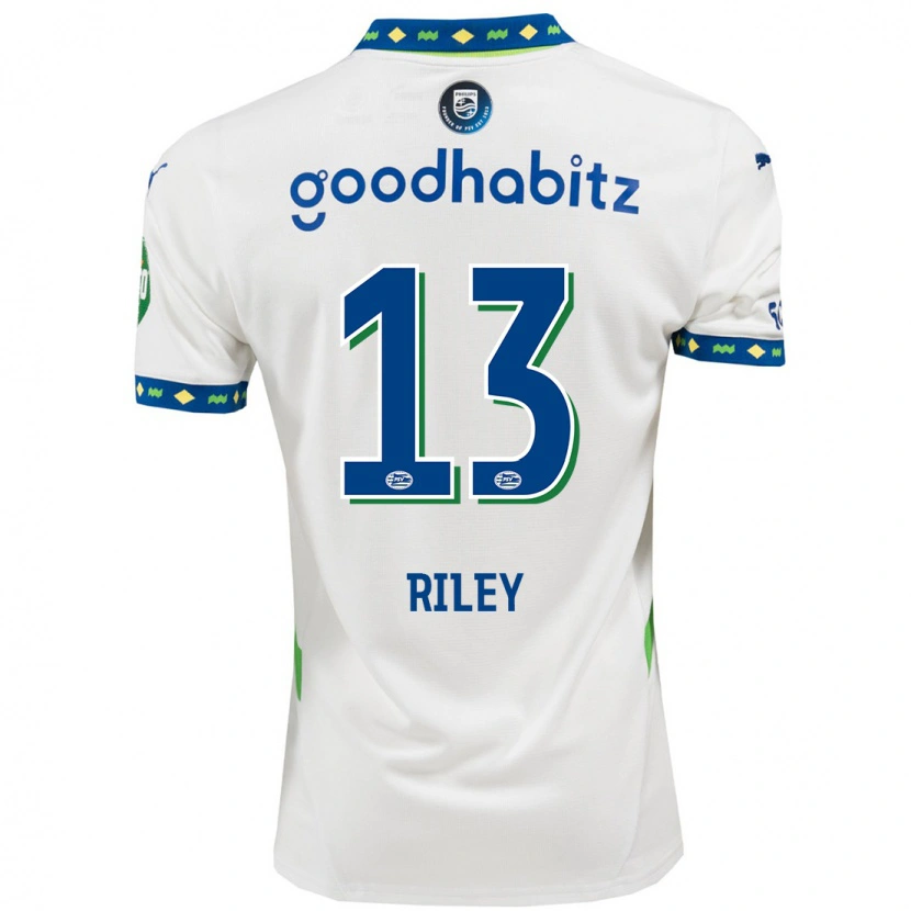 Danxen Børn Indiah-Paige Riley #13 Hvid Mørkeblå Tredje Sæt Spillertrøjer 2024/25 Trøje T-Shirt