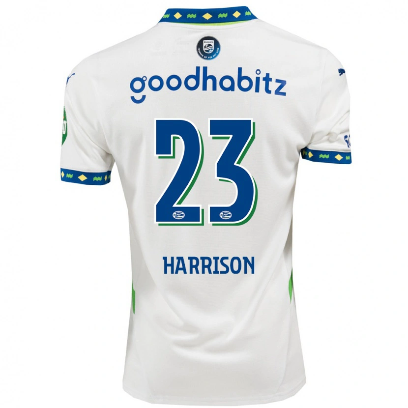 Danxen Børn Amy Harrison #23 Hvid Mørkeblå Tredje Sæt Spillertrøjer 2024/25 Trøje T-Shirt