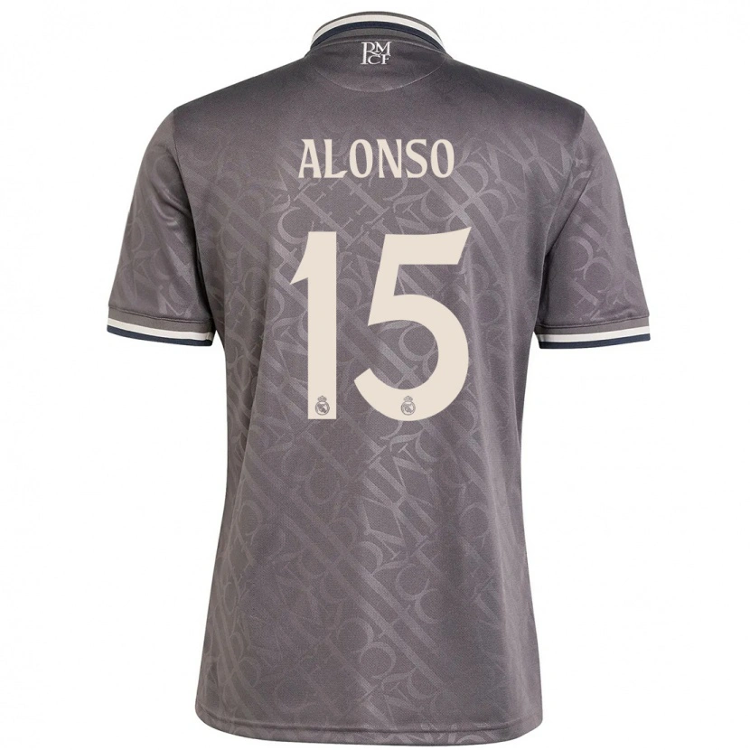Danxen Børn Borja Alonso #15 Trækul Tredje Sæt Spillertrøjer 2024/25 Trøje T-Shirt