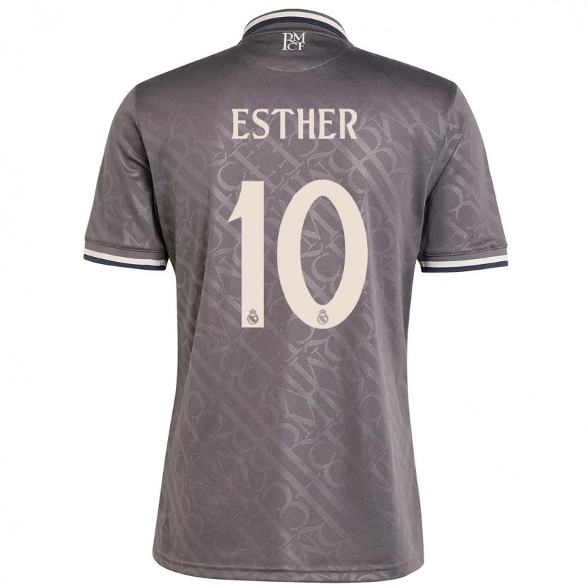 Danxen Børn Esther Gonzalez #10 Trækul Tredje Sæt Spillertrøjer 2024/25 Trøje T-Shirt