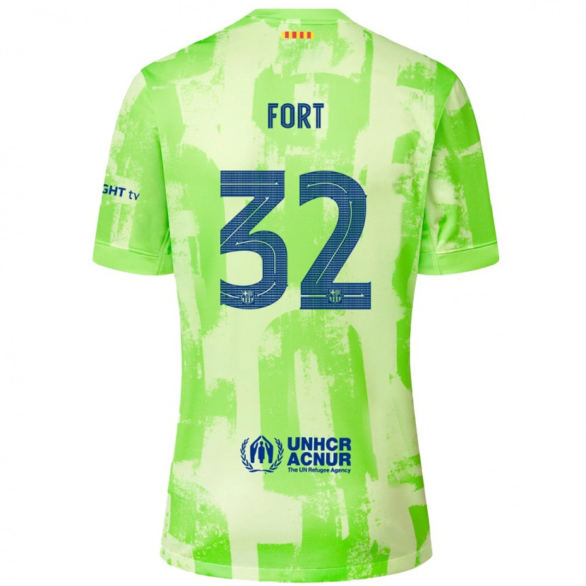 Danxen Børn Héctor Fort #32 Lime Tredje Sæt Spillertrøjer 2024/25 Trøje T-Shirt
