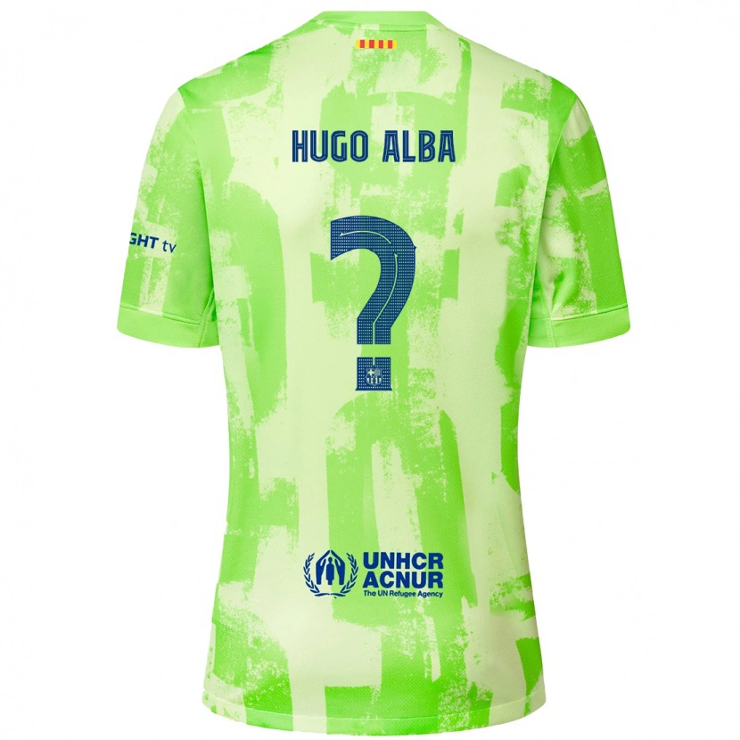 Danxen Børn Hugo Alba #0 Lime Tredje Sæt Spillertrøjer 2024/25 Trøje T-Shirt