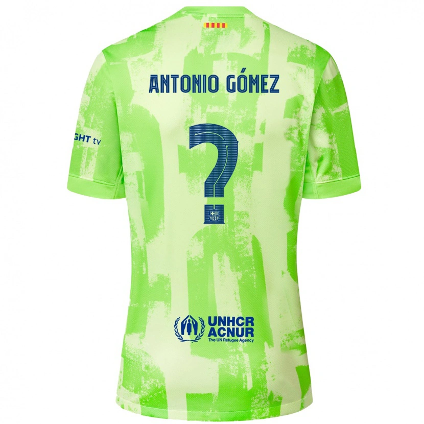 Danxen Børn Antonio Gómez #0 Lime Tredje Sæt Spillertrøjer 2024/25 Trøje T-Shirt
