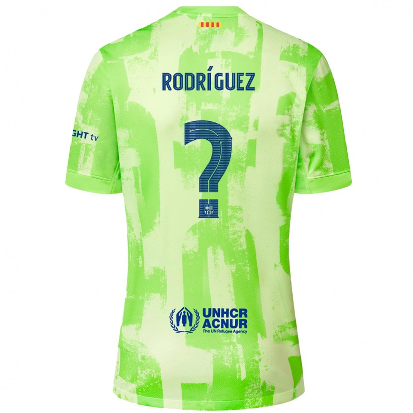 Danxen Børn Alfredo Rodríguez #0 Lime Tredje Sæt Spillertrøjer 2024/25 Trøje T-Shirt