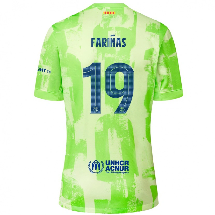 Danxen Børn Brian Fariñas #19 Lime Tredje Sæt Spillertrøjer 2024/25 Trøje T-Shirt