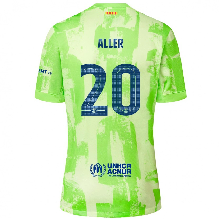 Danxen Børn Eder Aller #20 Lime Tredje Sæt Spillertrøjer 2024/25 Trøje T-Shirt