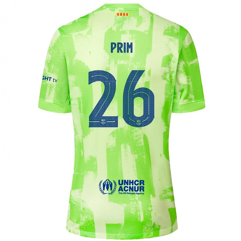 Danxen Børn Pau Prim #26 Lime Tredje Sæt Spillertrøjer 2024/25 Trøje T-Shirt