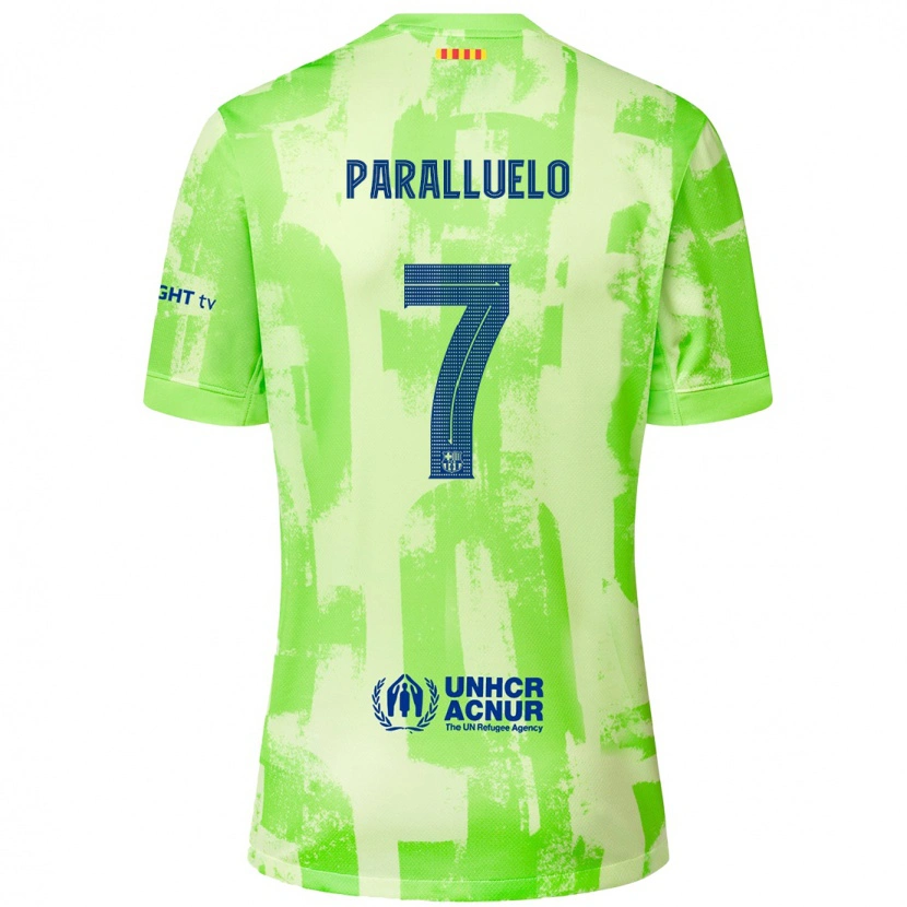Danxen Børn Salma Paralluelo #7 Lime Tredje Sæt Spillertrøjer 2024/25 Trøje T-Shirt