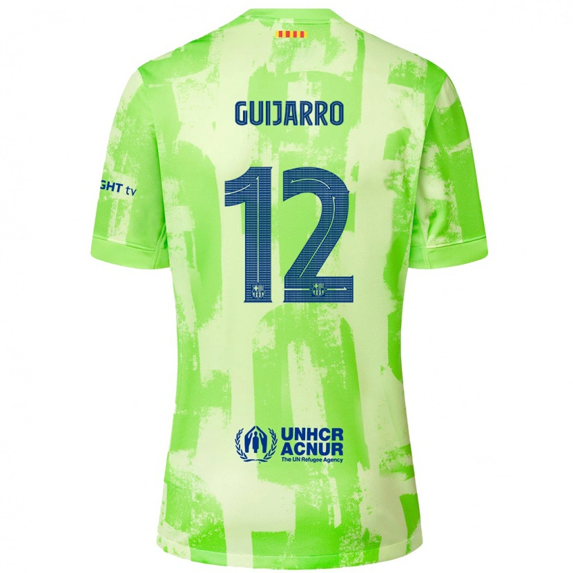 Danxen Børn Patricia Guijarro #12 Lime Tredje Sæt Spillertrøjer 2024/25 Trøje T-Shirt