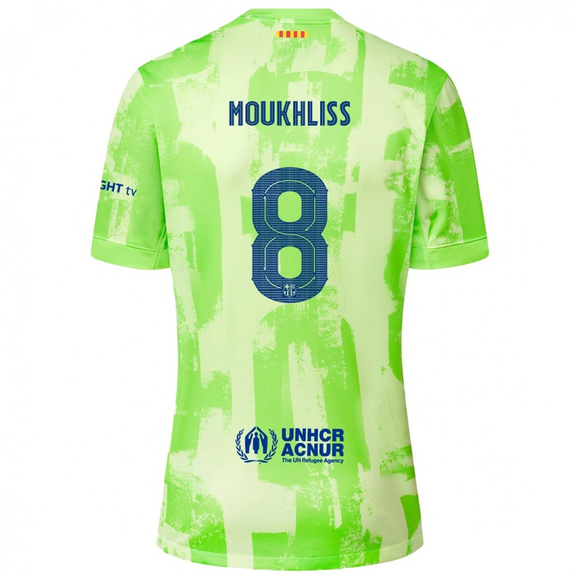 Danxen Børn Moha Moukhliss #8 Lime Tredje Sæt Spillertrøjer 2024/25 Trøje T-Shirt