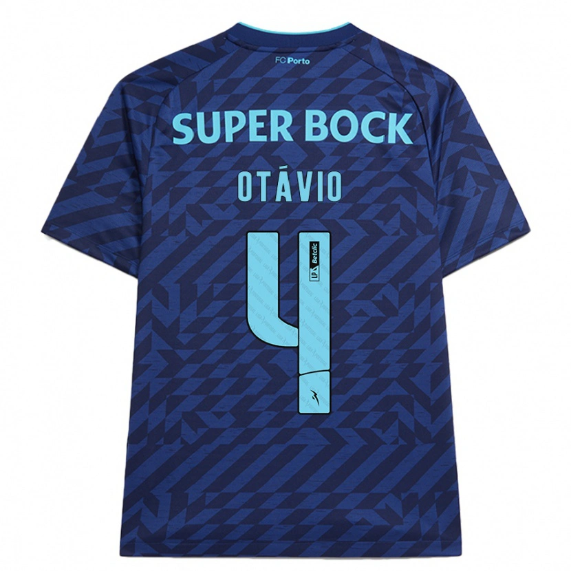 Danxen Børn Otávio #4 Marineblå Tredje Sæt Spillertrøjer 2024/25 Trøje T-Shirt