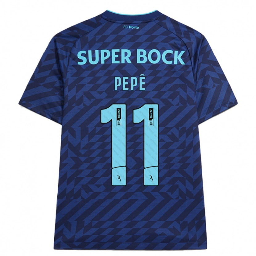 Danxen Børn Pepê #11 Marineblå Tredje Sæt Spillertrøjer 2024/25 Trøje T-Shirt