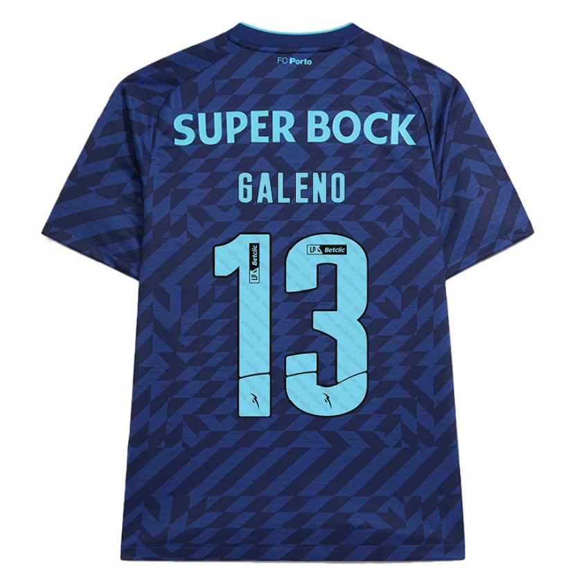 Danxen Børn Galeno #13 Marineblå Tredje Sæt Spillertrøjer 2024/25 Trøje T-Shirt