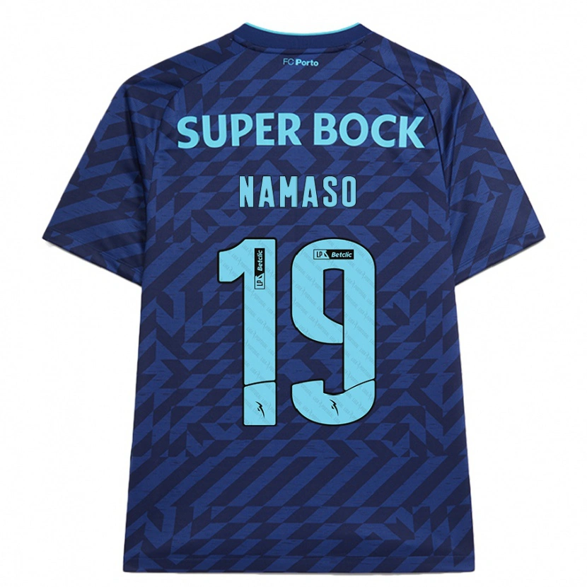 Danxen Børn Danny Namaso #19 Marineblå Tredje Sæt Spillertrøjer 2024/25 Trøje T-Shirt