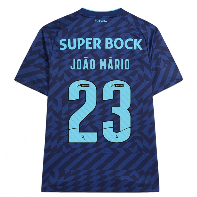 Danxen Børn João Mário #23 Marineblå Tredje Sæt Spillertrøjer 2024/25 Trøje T-Shirt