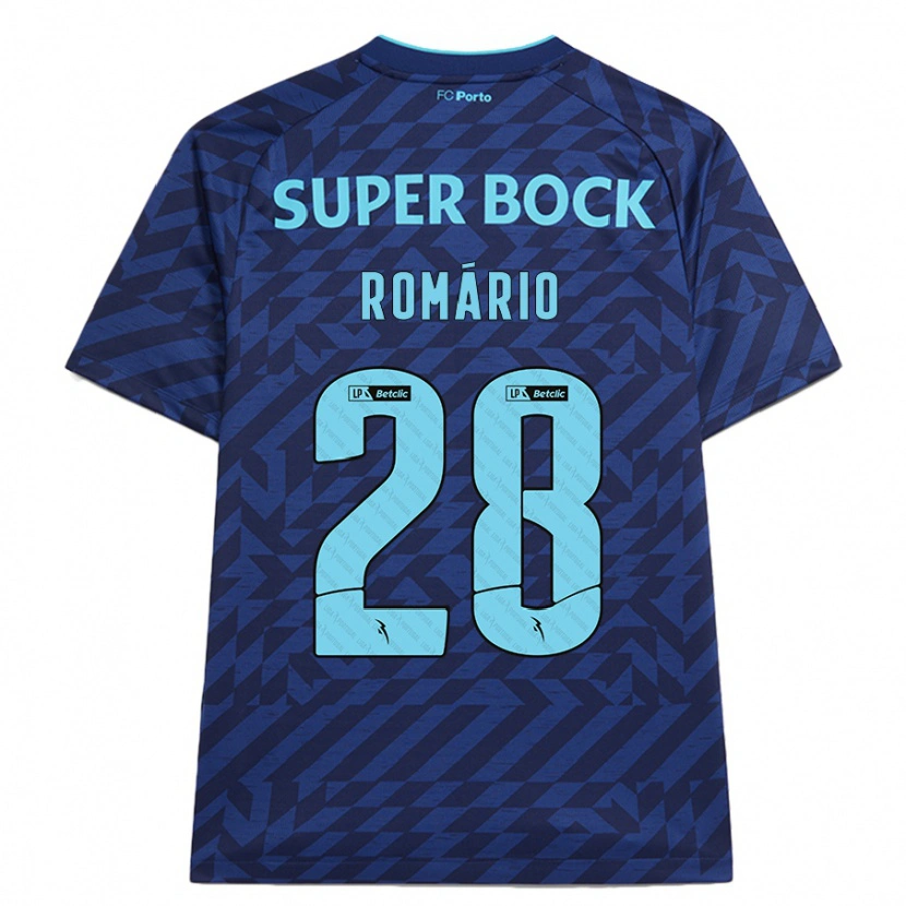 Danxen Børn Romário Baró #28 Marineblå Tredje Sæt Spillertrøjer 2024/25 Trøje T-Shirt