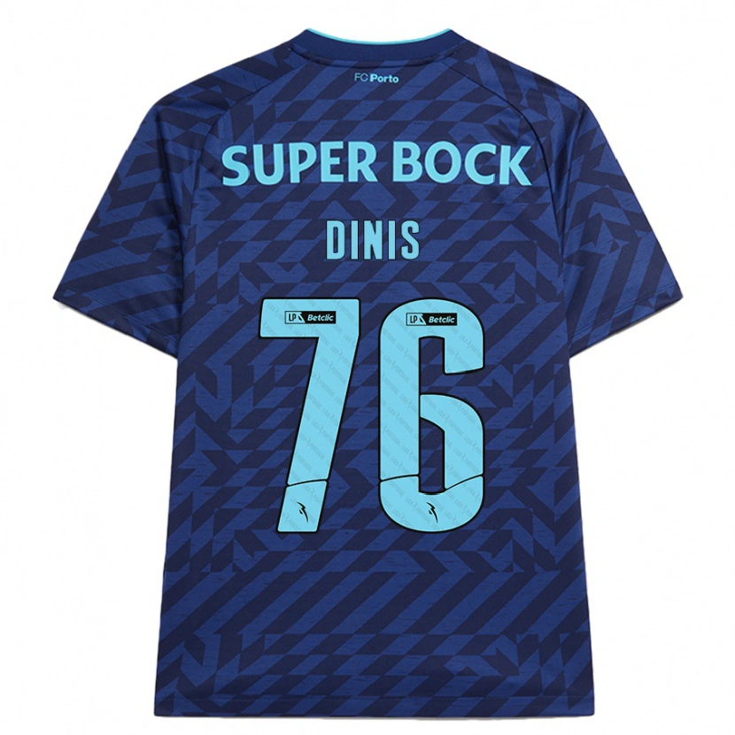 Danxen Børn Dinis #76 Marineblå Tredje Sæt Spillertrøjer 2024/25 Trøje T-Shirt