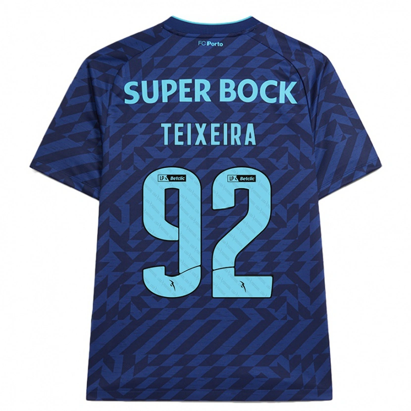 Danxen Børn João Teixeira #92 Marineblå Tredje Sæt Spillertrøjer 2024/25 Trøje T-Shirt