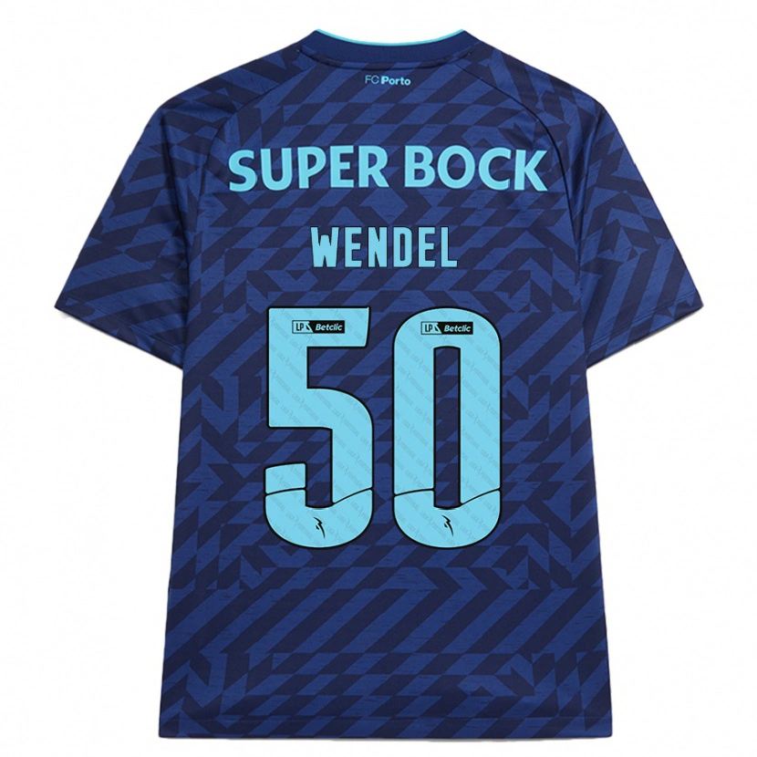 Danxen Børn Wendel #50 Marineblå Tredje Sæt Spillertrøjer 2024/25 Trøje T-Shirt