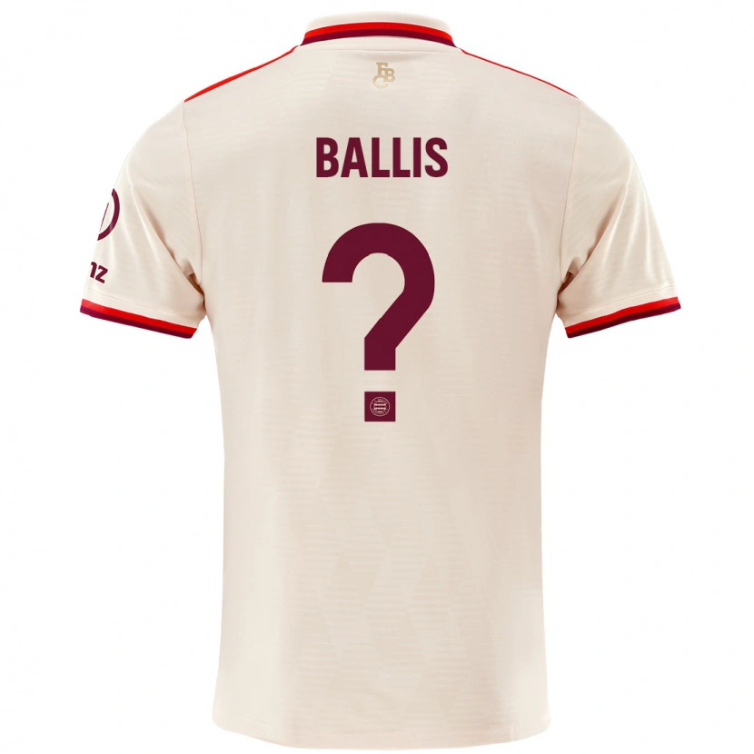 Danxen Børn Benjamin Ballis #0 Linned Tredje Sæt Spillertrøjer 2024/25 Trøje T-Shirt